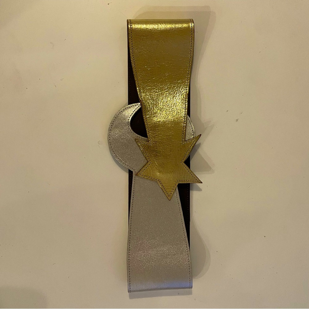 Vintage gold and silver star and moon belt - great costume or festival addition